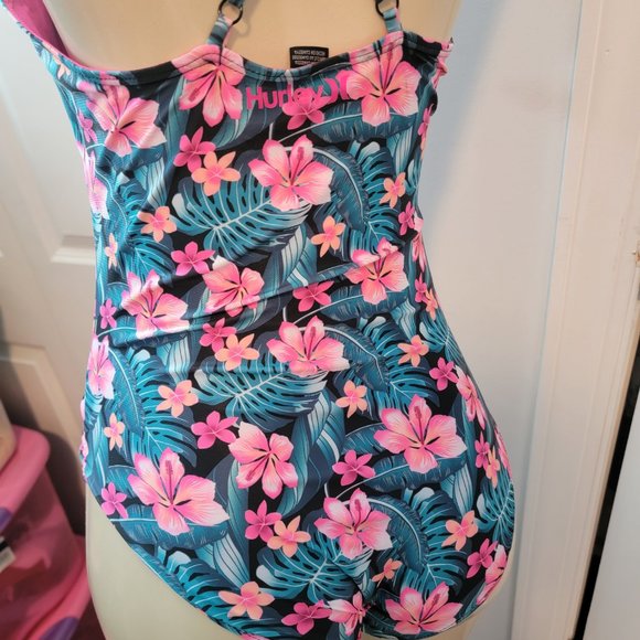 NWOT Hurley Girl's UPF 50+ One-Piece Swimsuit Multicolor - Picture 6 of 12